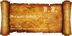 Murgas Makár névjegykártya